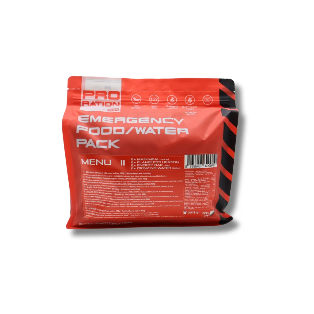 [PRO00026] Proleafshop PRO Ration Emergency Pack Menu II - Food & Water