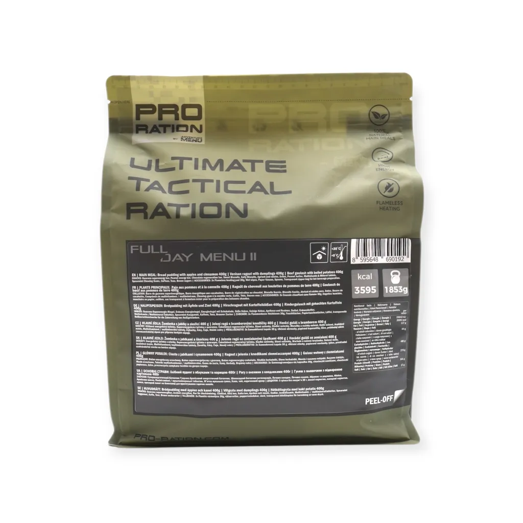 [PRO00014] Proleafshop PRO Ration Full Day Menu II - 24 - hour Ration Pack
